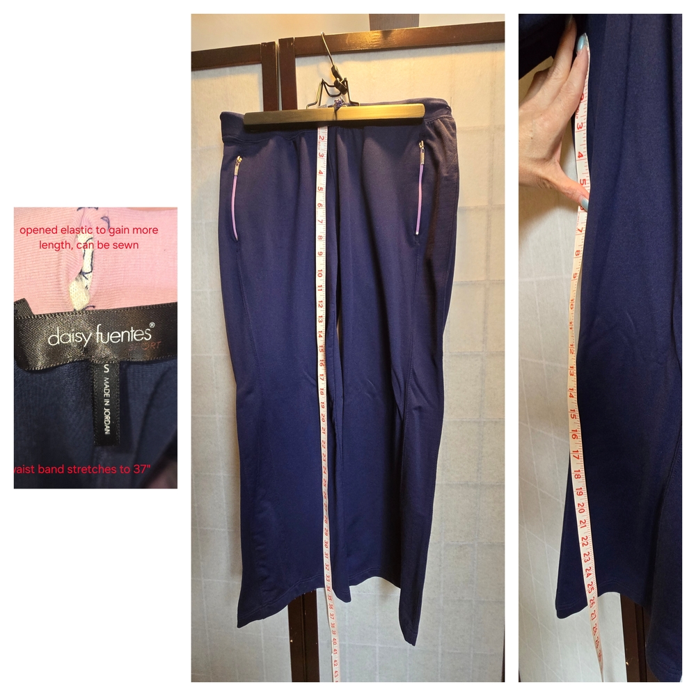 Daisy Fuentes Blue Midi Joggers Casual Style